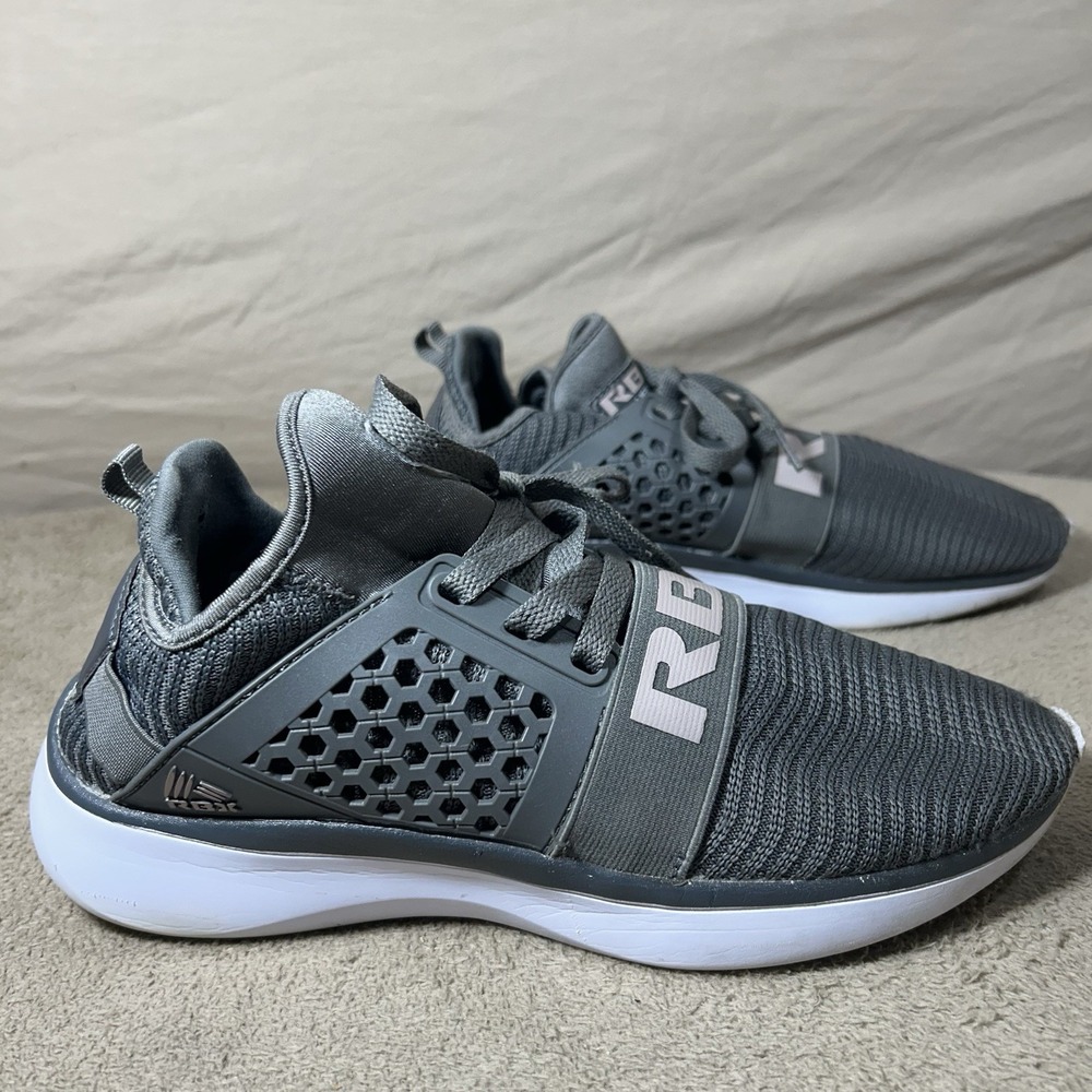 RBX Kimi-WKL Women's 10 Gray Knit Slip On Lace Up Sneakers EF643